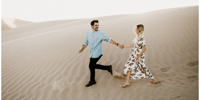 Elise and Kade, Desert Sand Dune Engagements