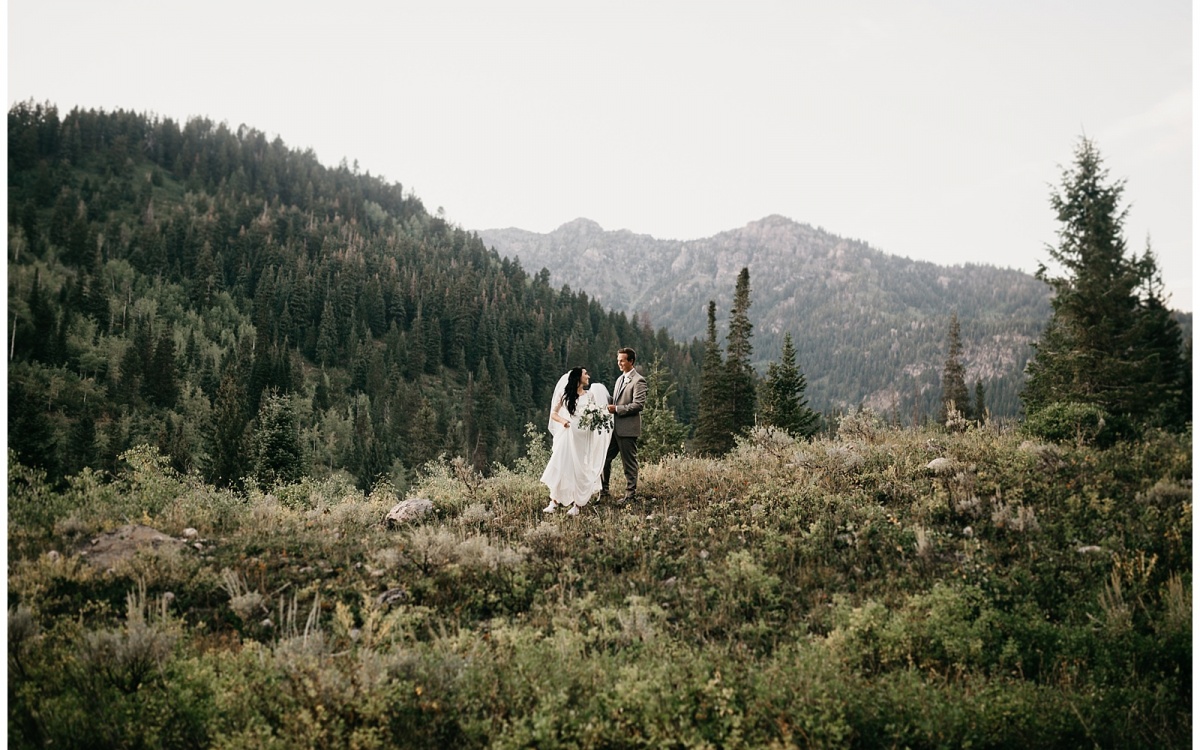 Kelsea and Austin, Tibble Fork Canyon First Look + Bridal Session