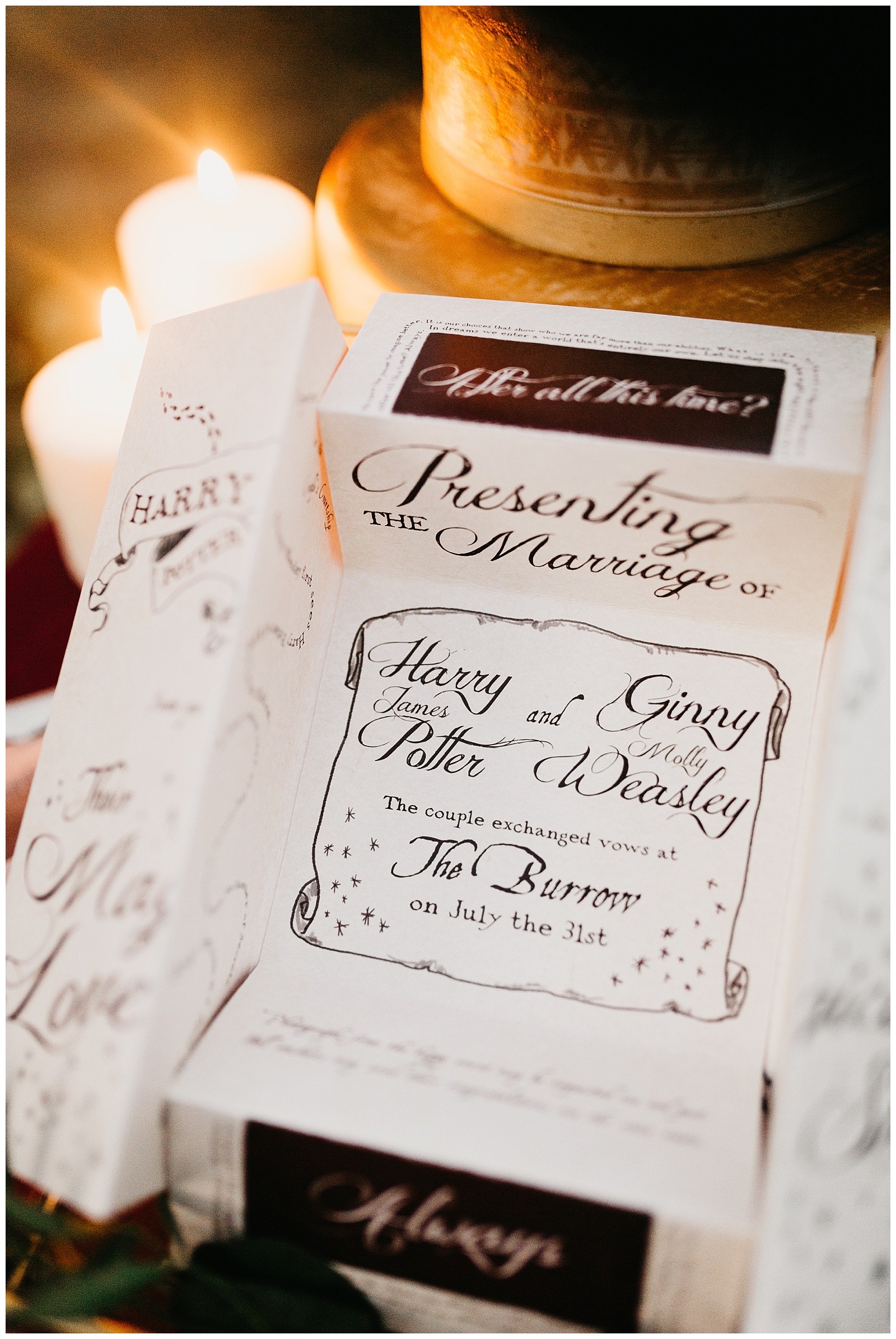 Marauders Map wedding invitations 