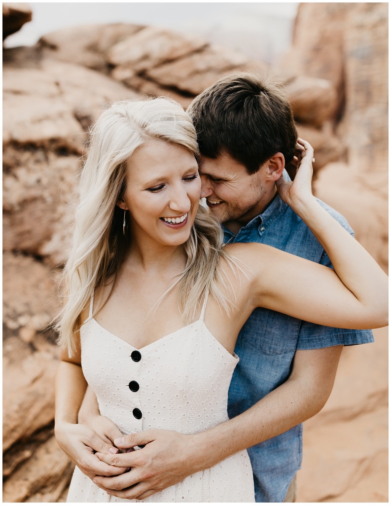 Megan and Andrew, Adventurous Engagement Session in Zion National Park