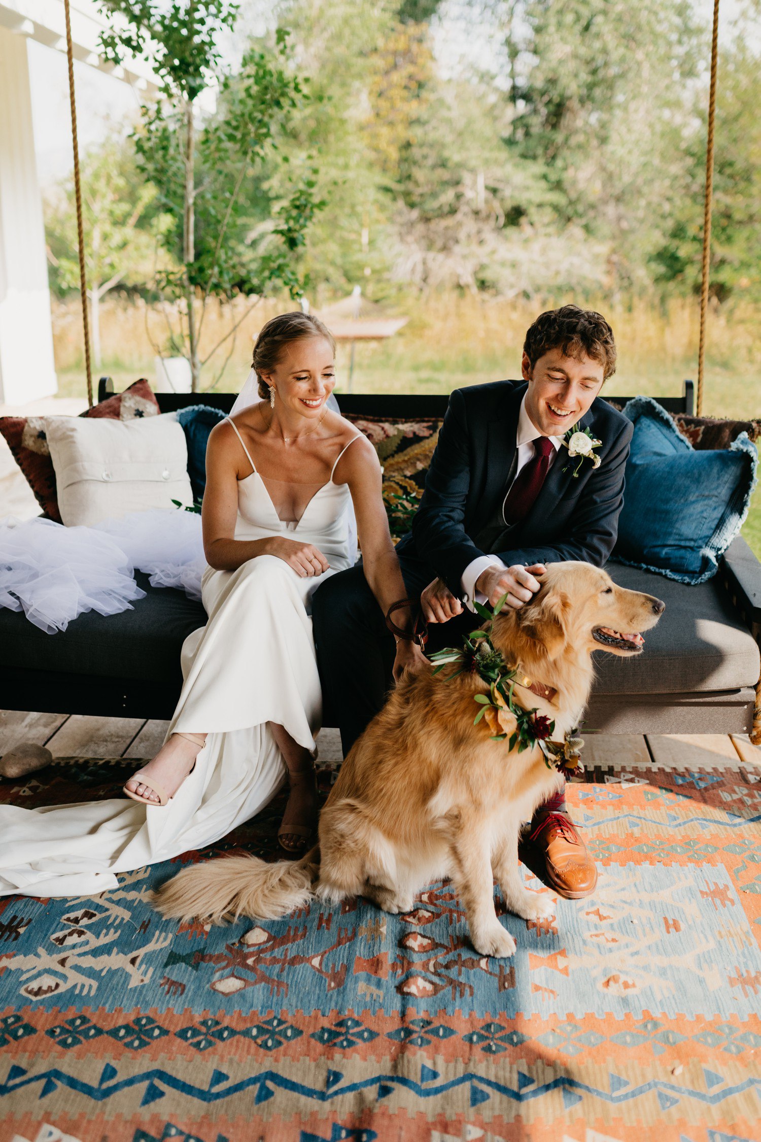 Wedding Photos with Dog at 4U Ranch