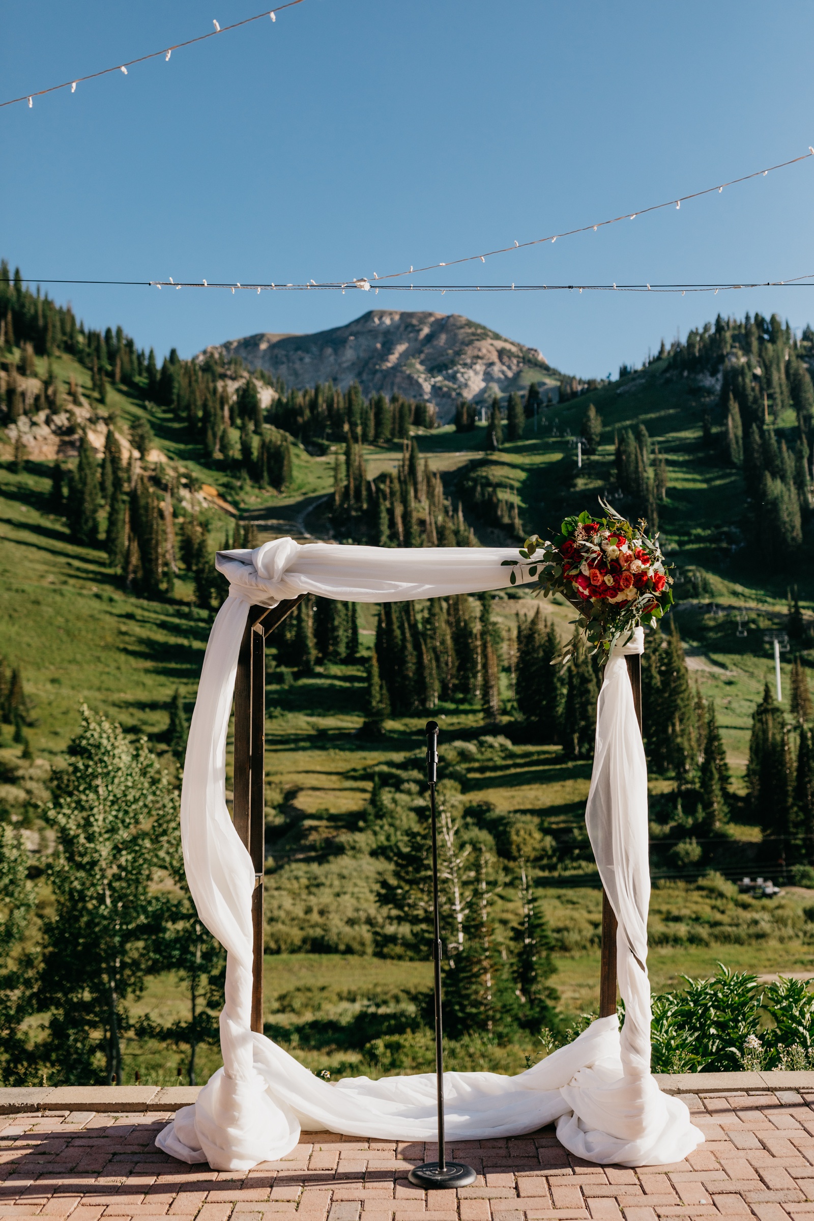 Wedding Ceremony view at Alta Lodge Utah