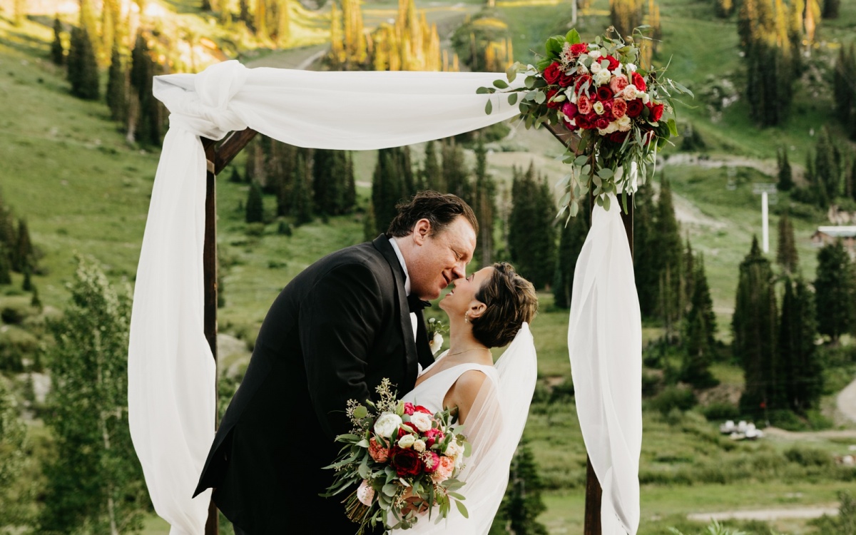 Bride and Groom Photos at Alta Lodge