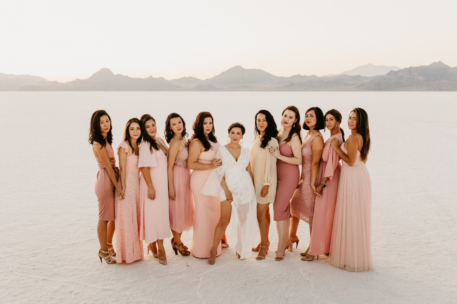 Bridesmaid Photos at Salt Flats in Utah