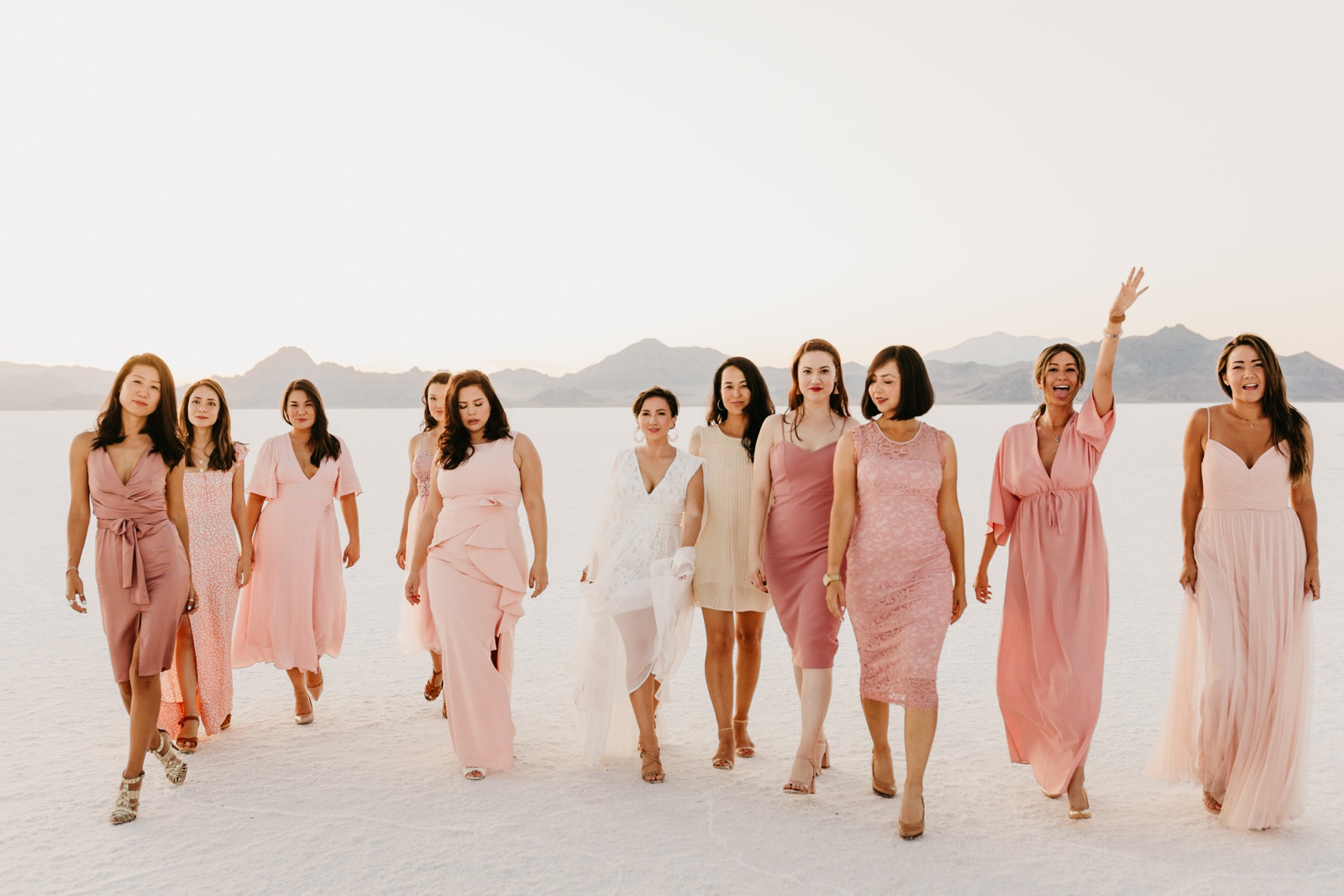 Bridesmaids Photos at Salt Flats Utah