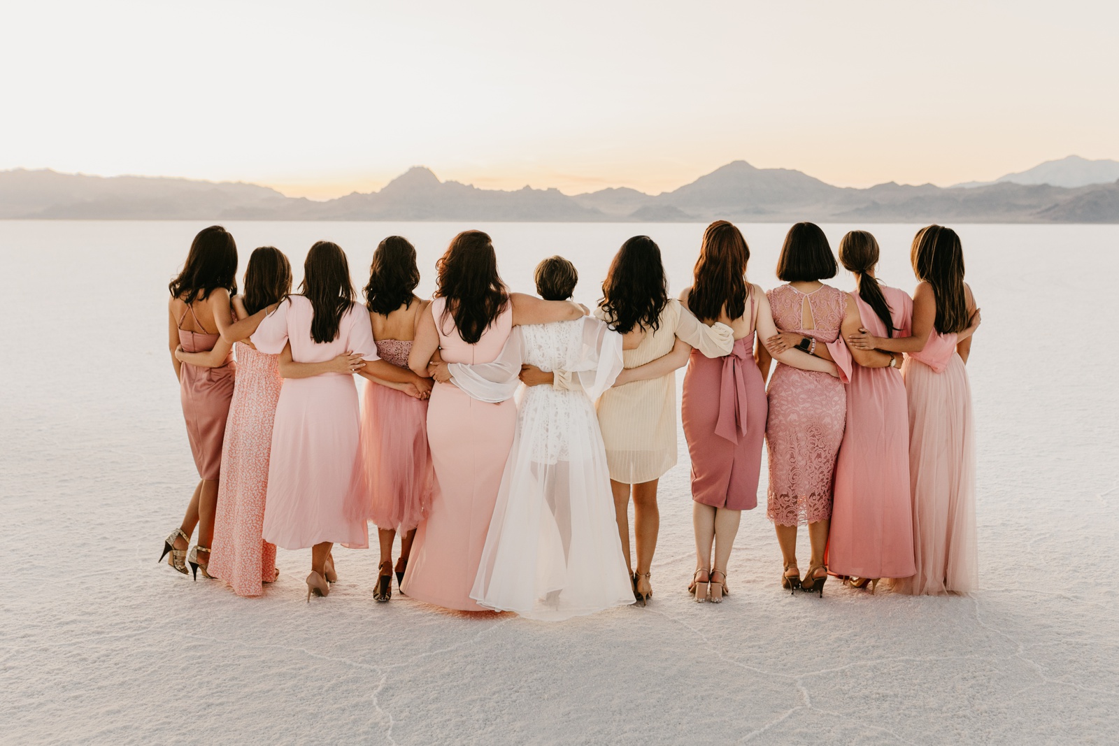 Bridesmaids Photos at Bonneville Salt Flats Utah