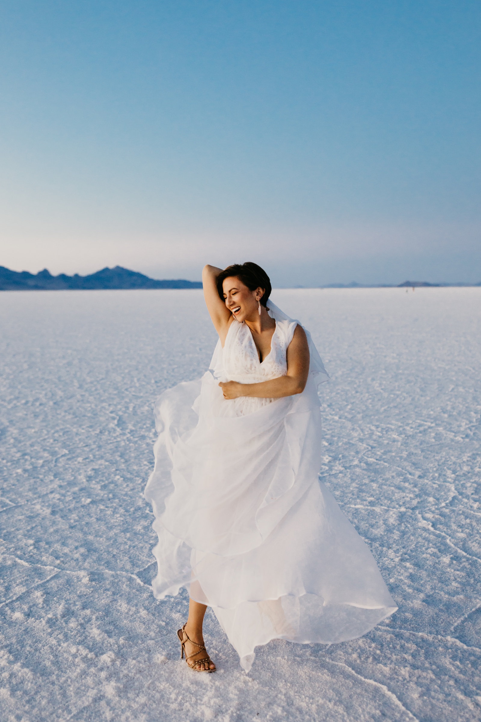 Bride Photos at Salt Flats Utah