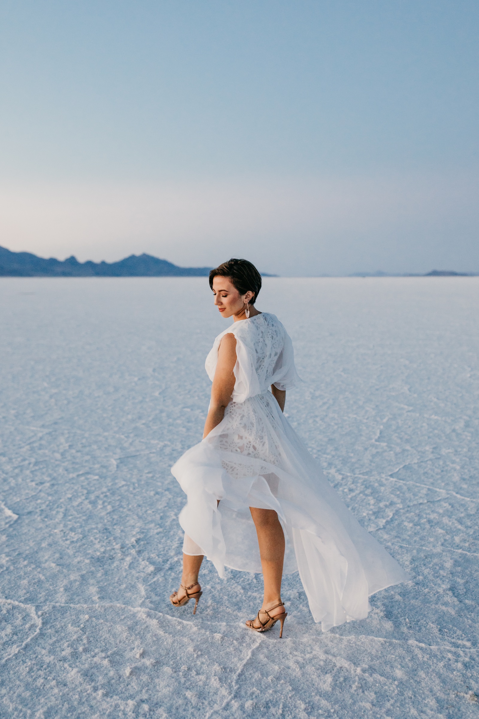 Bridal Photos at Salt Flats Utah
