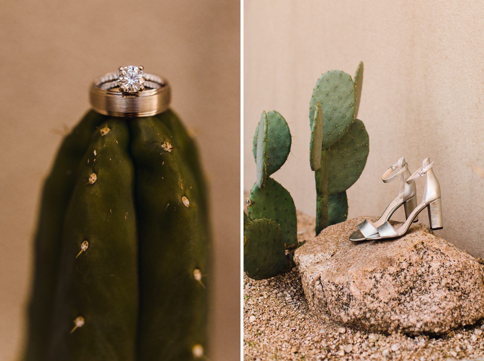 Wedding ring and shoes at Scottsdale Arizona Wedding
