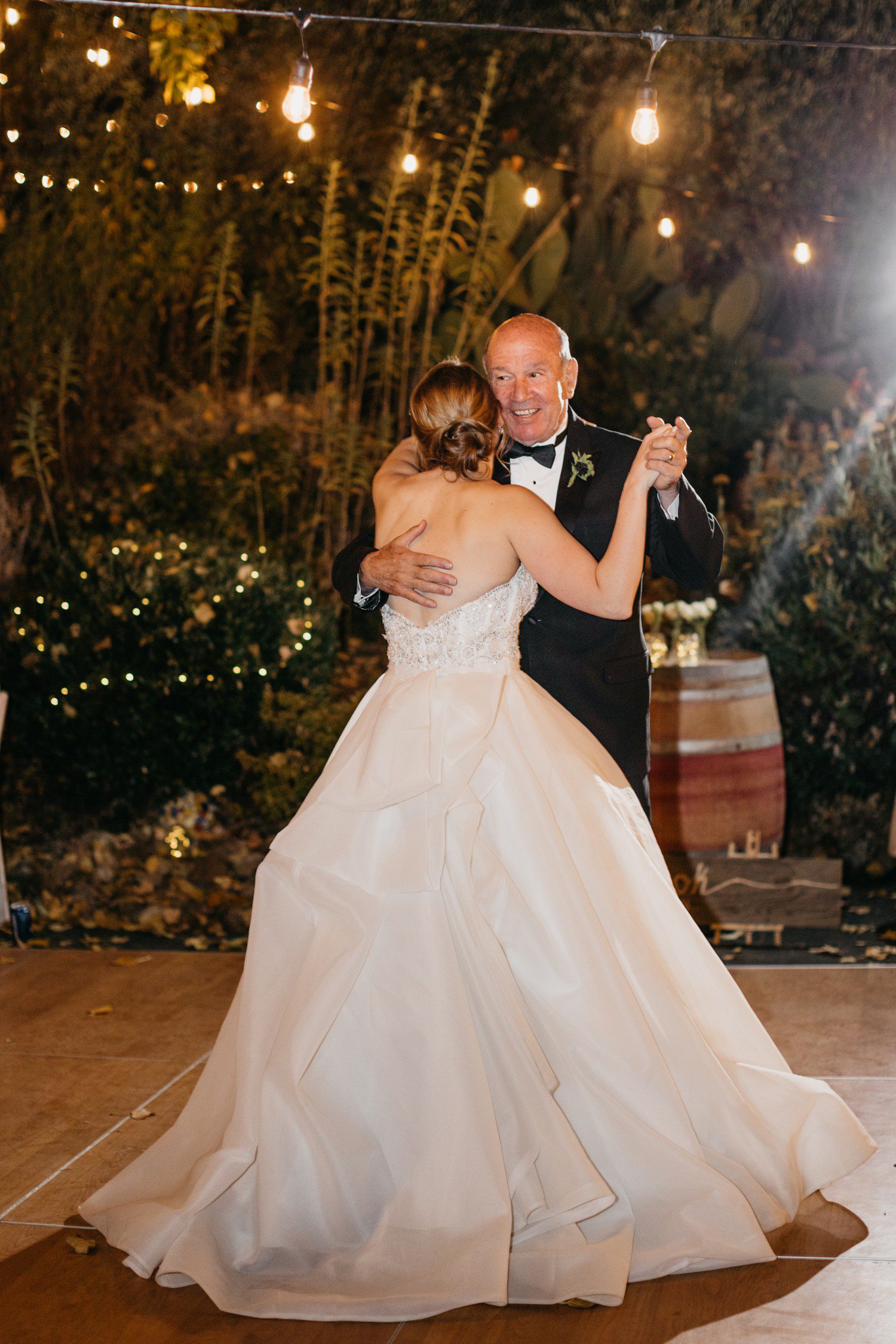 Bride and Father First Dance at Wedding Reception 