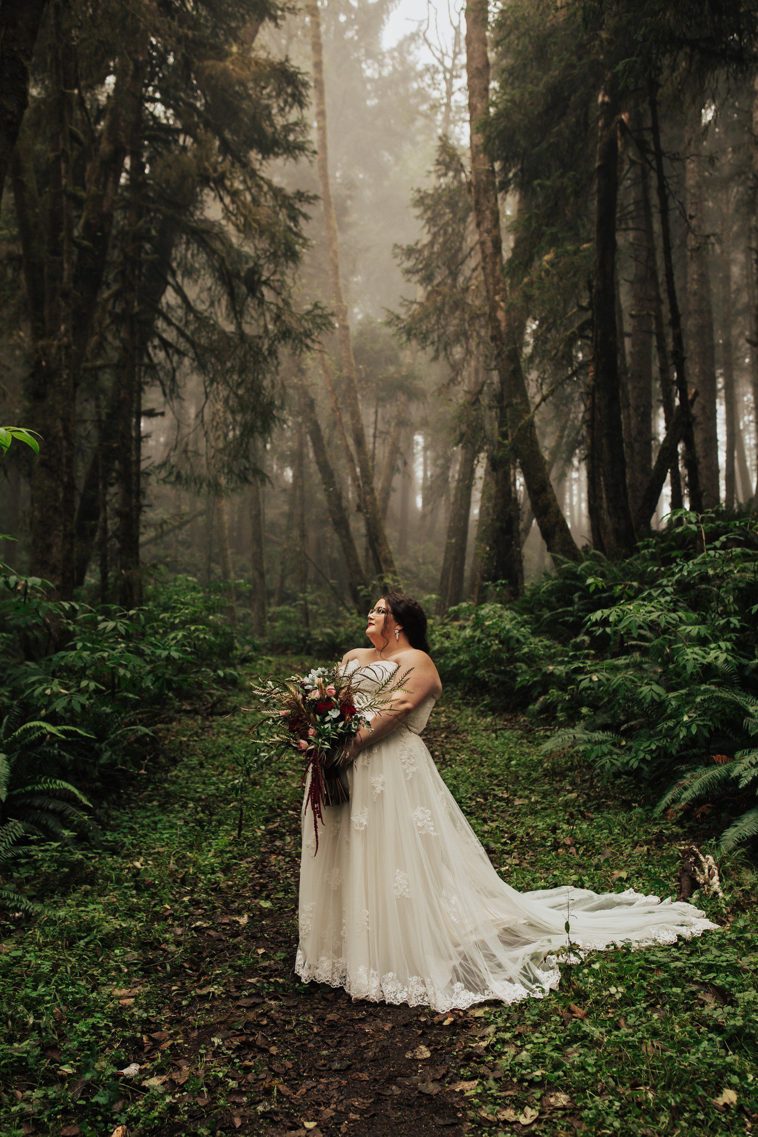 Bride Style for Oregon Elopement at Ecola State Park