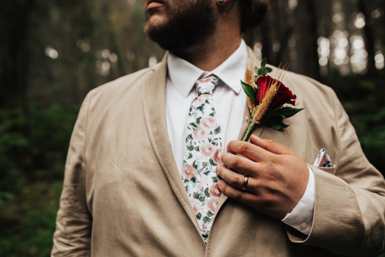 Groom Style for Oregon Elopement at Ecola State Park