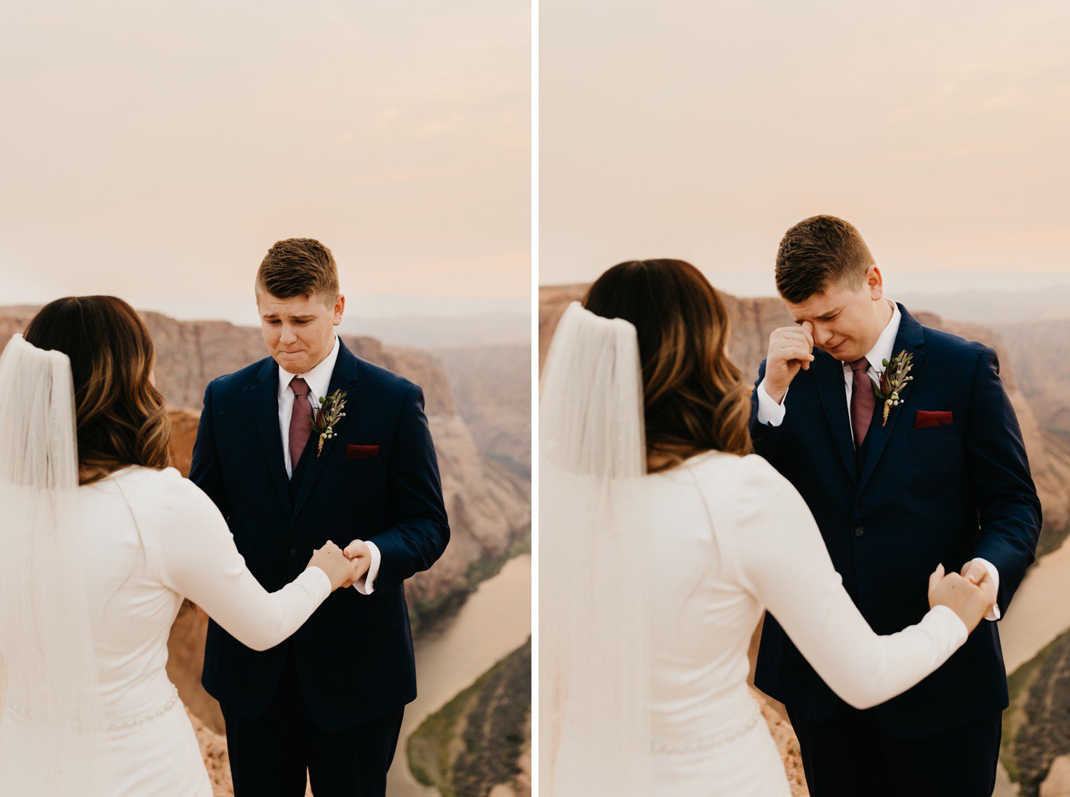 Wedding First Look at Horseshoe Bend