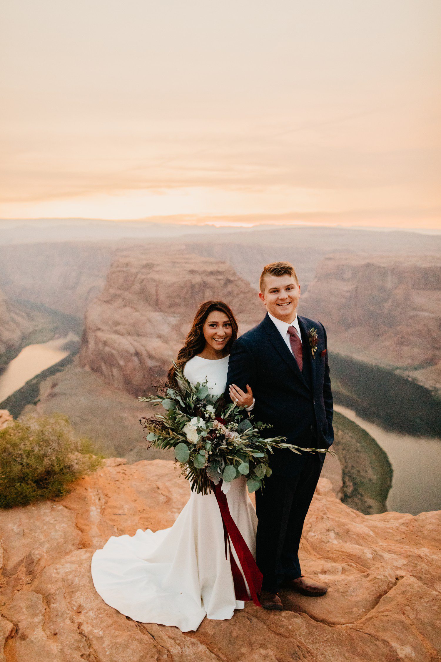 Bride and Groom at Horseshoe Bend