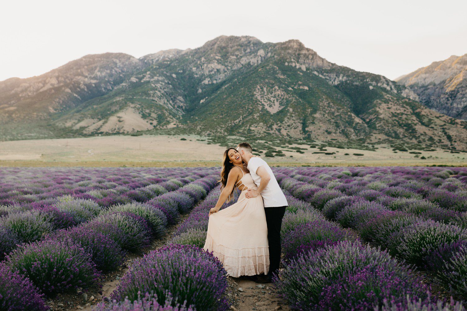Lavender Field Engagement Session Utah