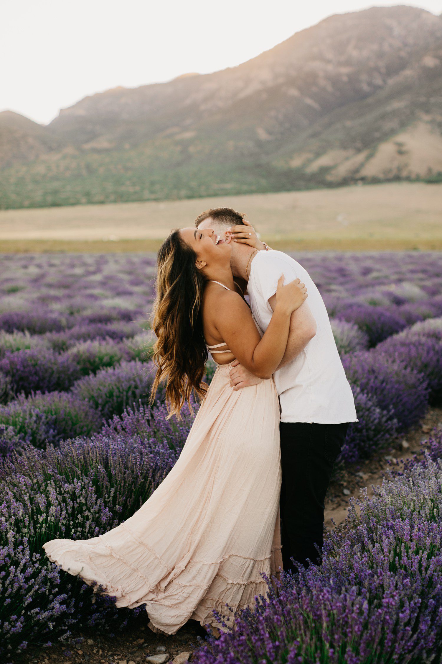 Engagement Photos in Lavender Field