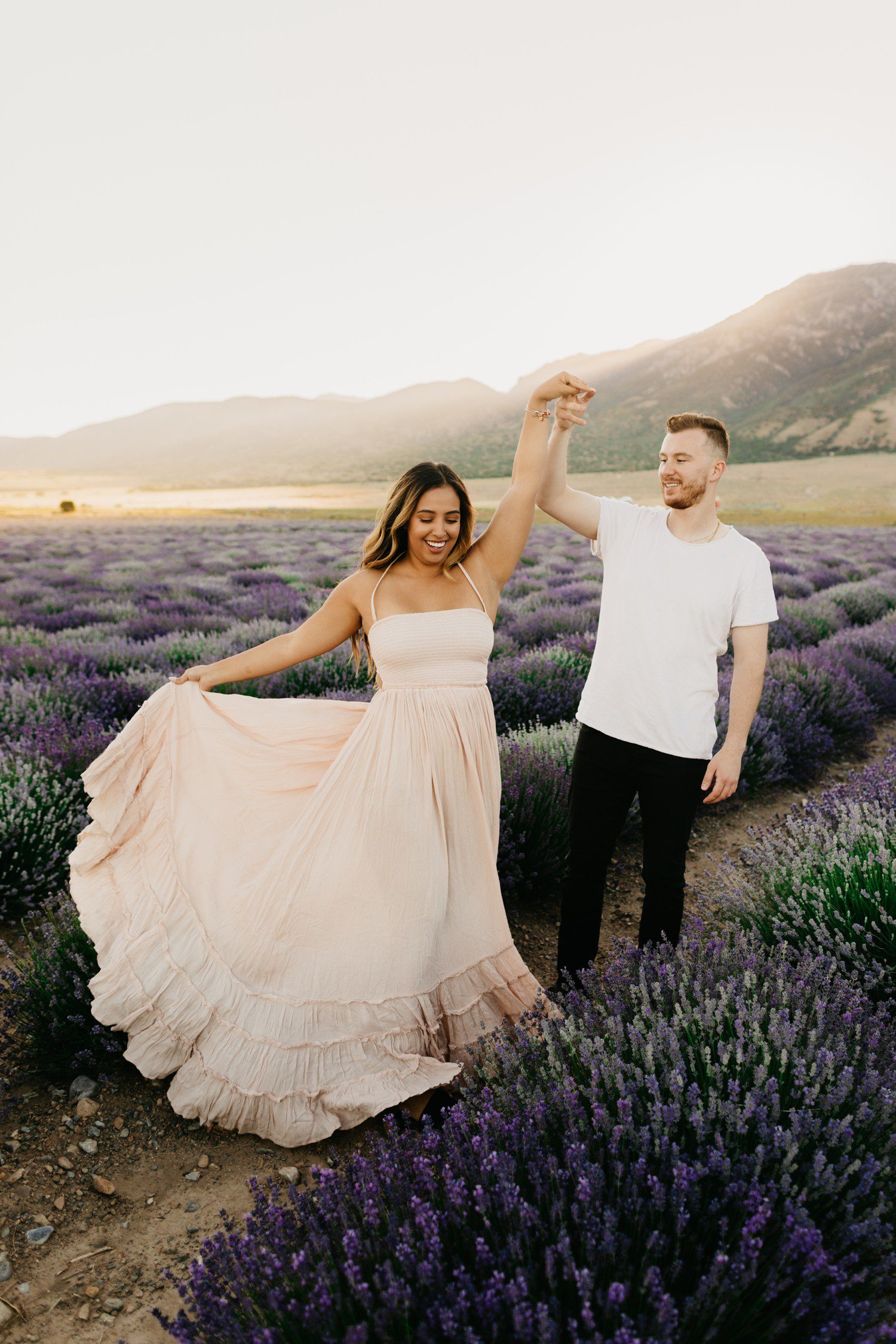 Lavender Field Engagement Session in Utah