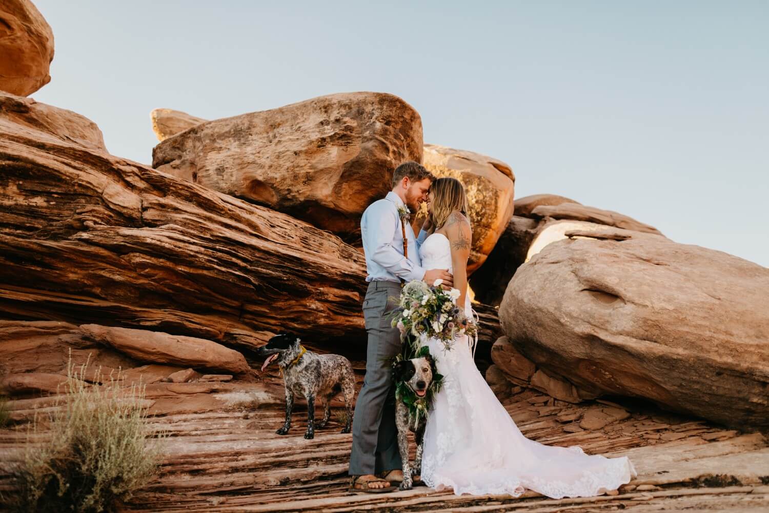 Moab Adventure Elopement with Dogs