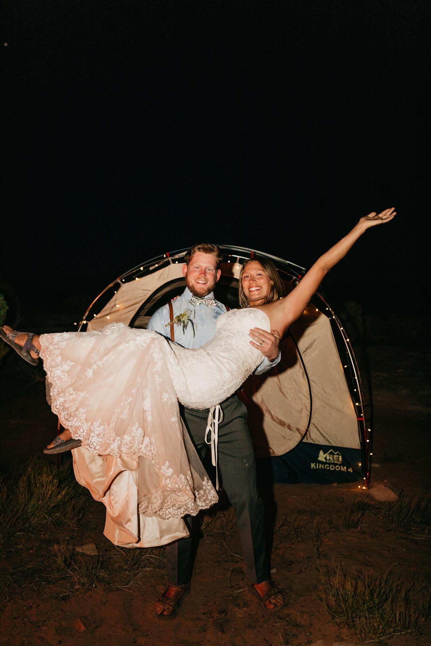 Moab Adventure Elopement with Tent
