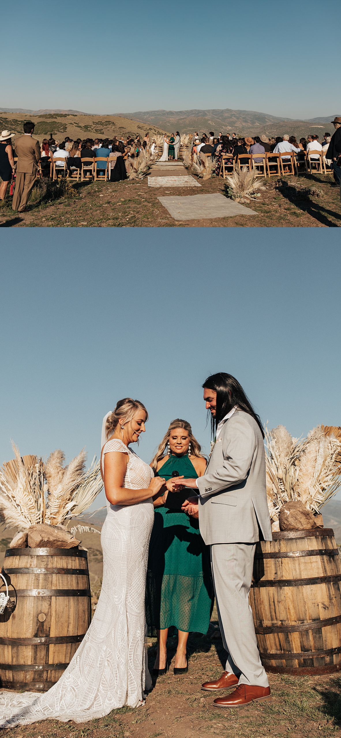 couple says I Do and exchanges rings at the alter by Nicole Aston Photography