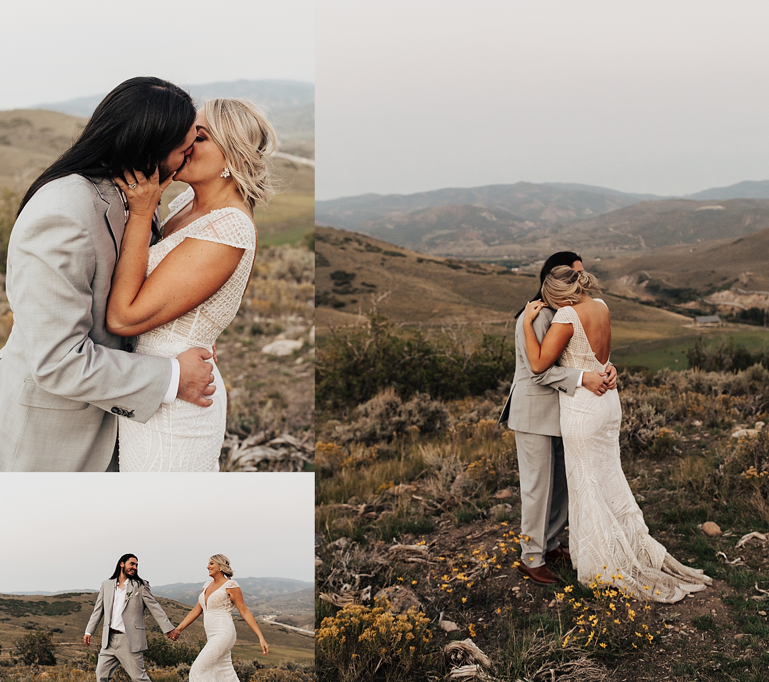husband and wife walk in the hills of Utah by Nicole Aston Photography