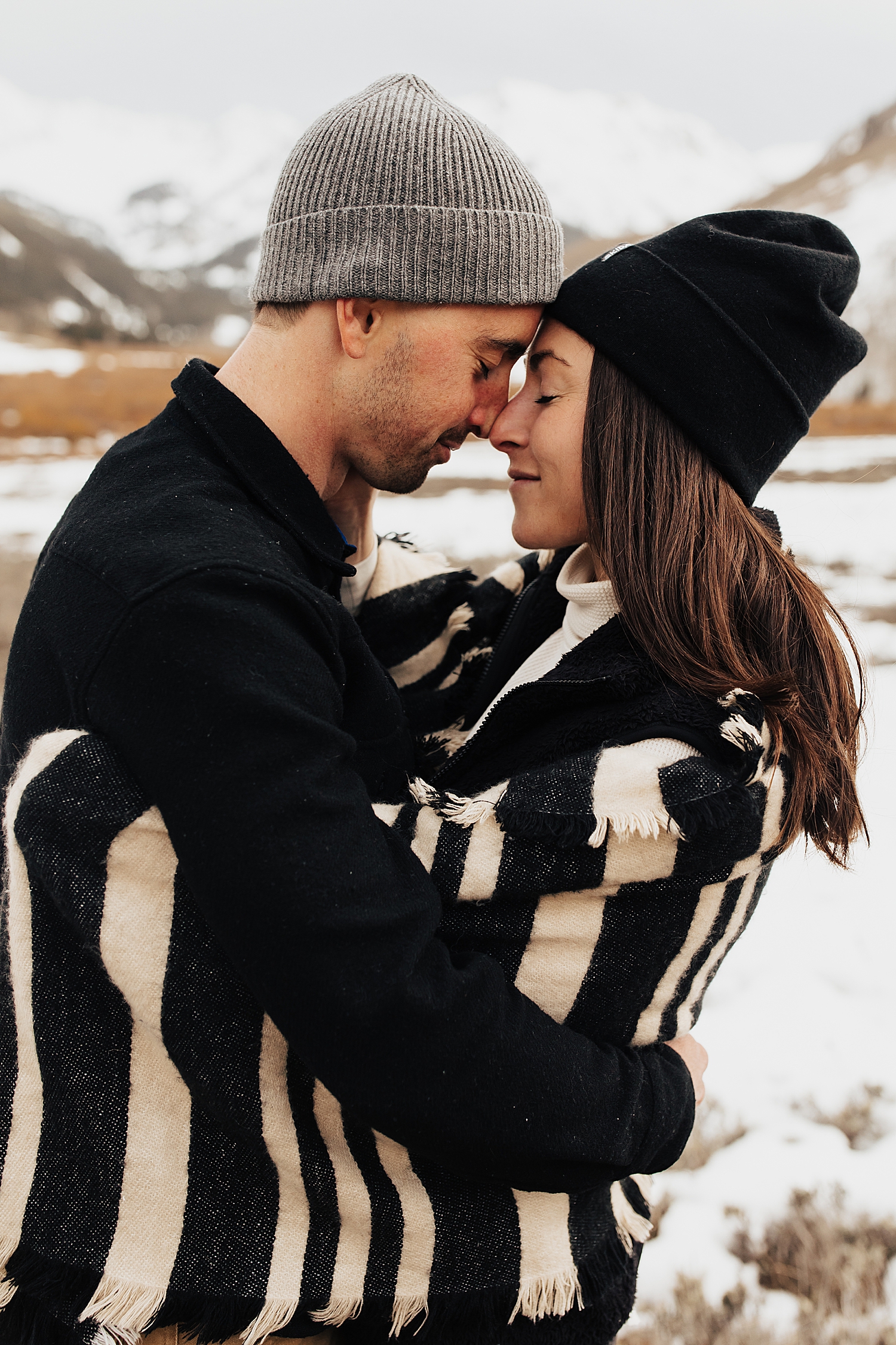 engaged couple forehead to foreheard by Nicole Easton Photo