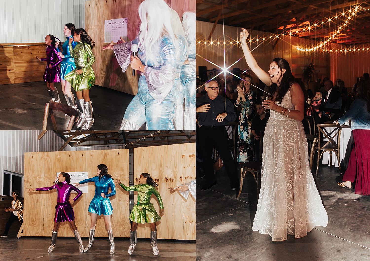 guests put on flash mob of ABBA for bride at The Finger Lakes reception