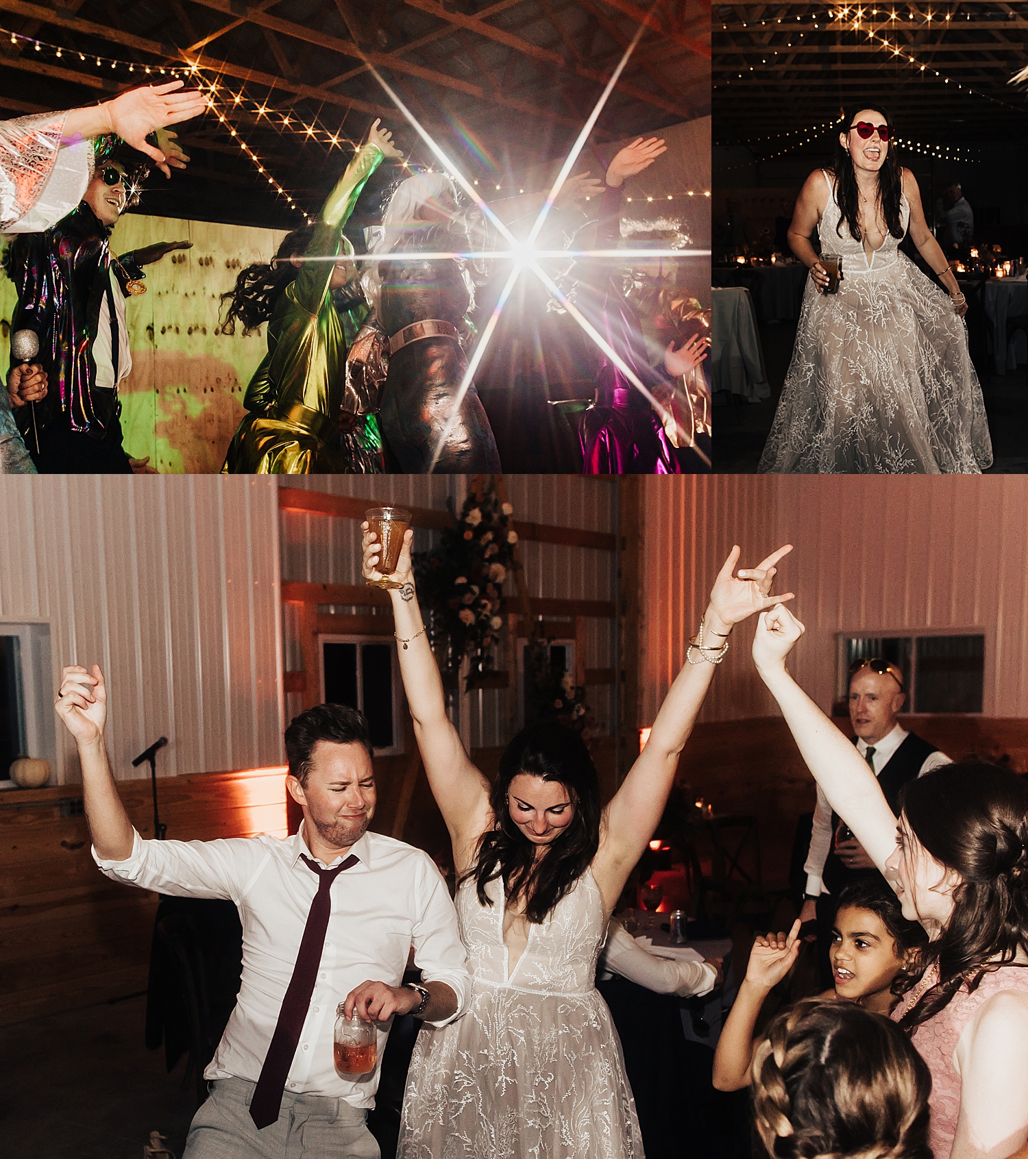 guests dance the night away at indoor reception by Nicole Aston Photography