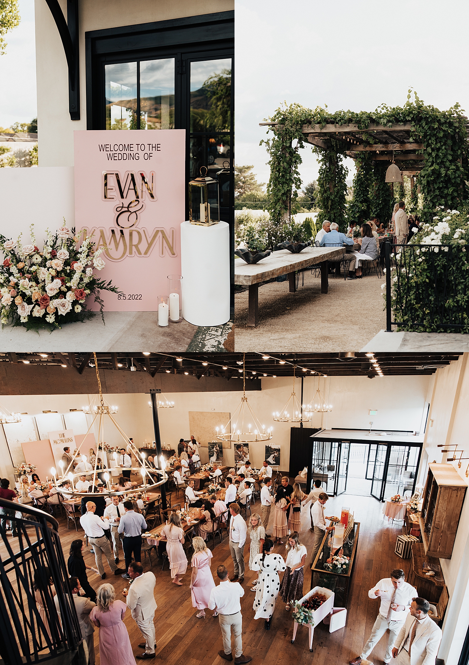 large sign at entrance to reception at Wild Oak venue