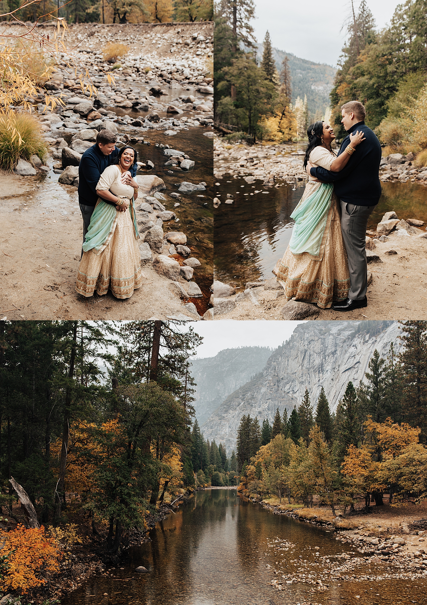 man and woman embrace by creek in California by Nicole Aston Photography