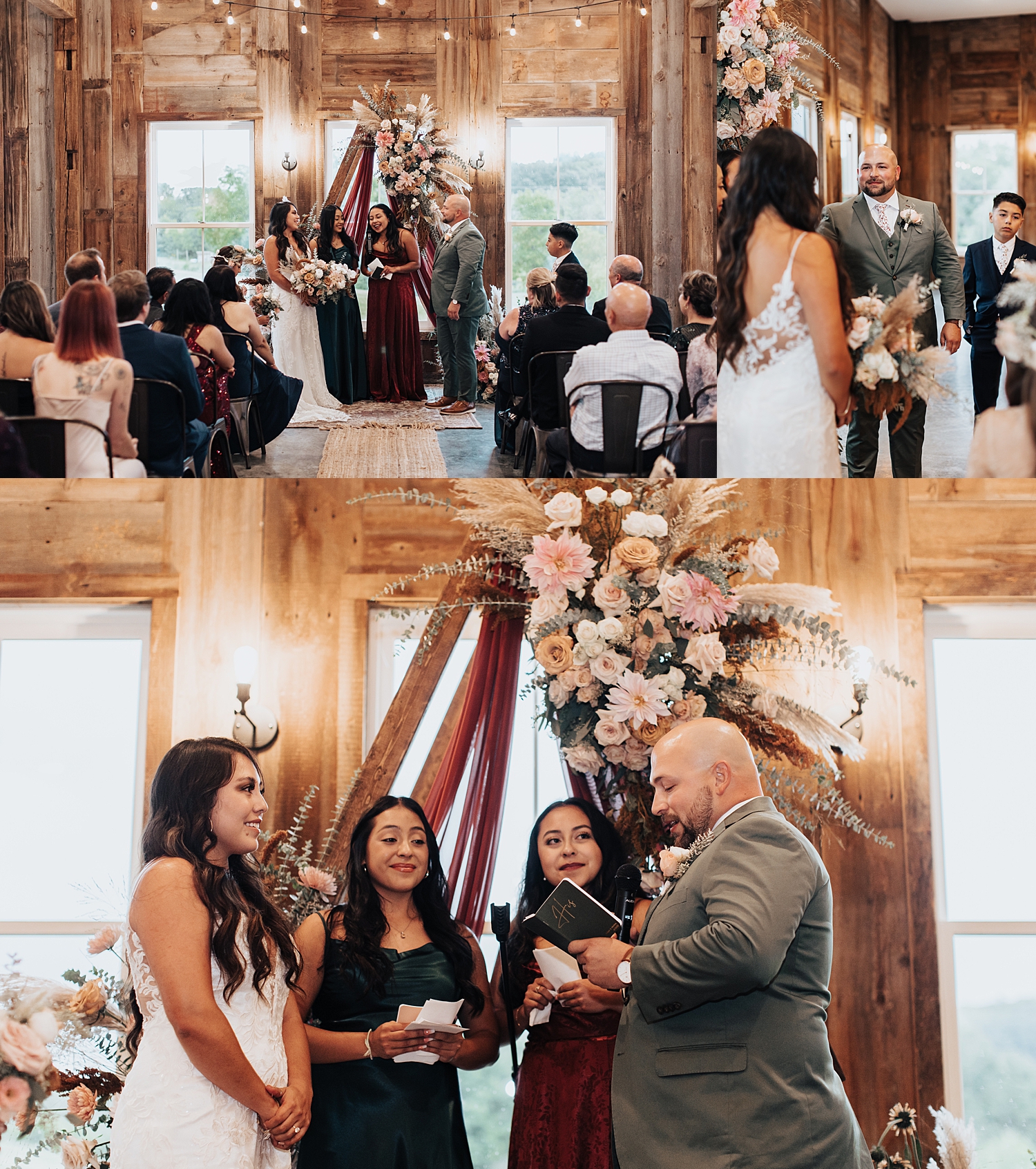 groom reads vows to his new wife at alter by Destination elopement photographer