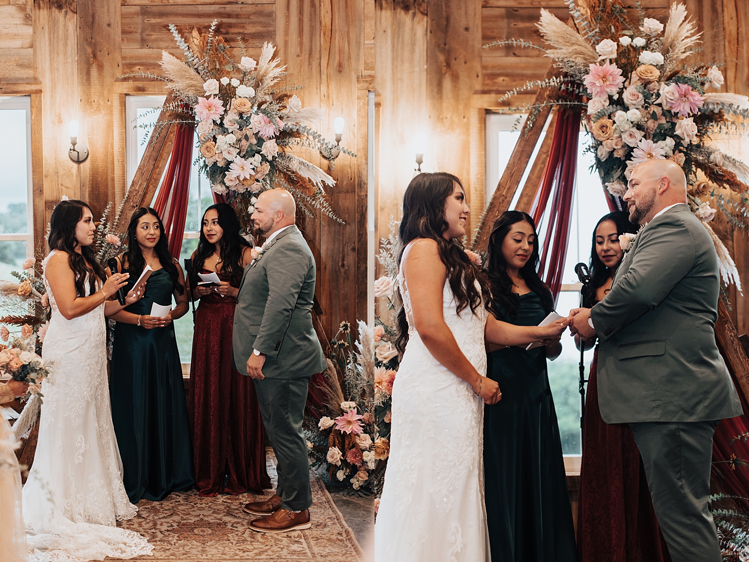 husband and wife say I Do at the alter by Nicole Aston Photography