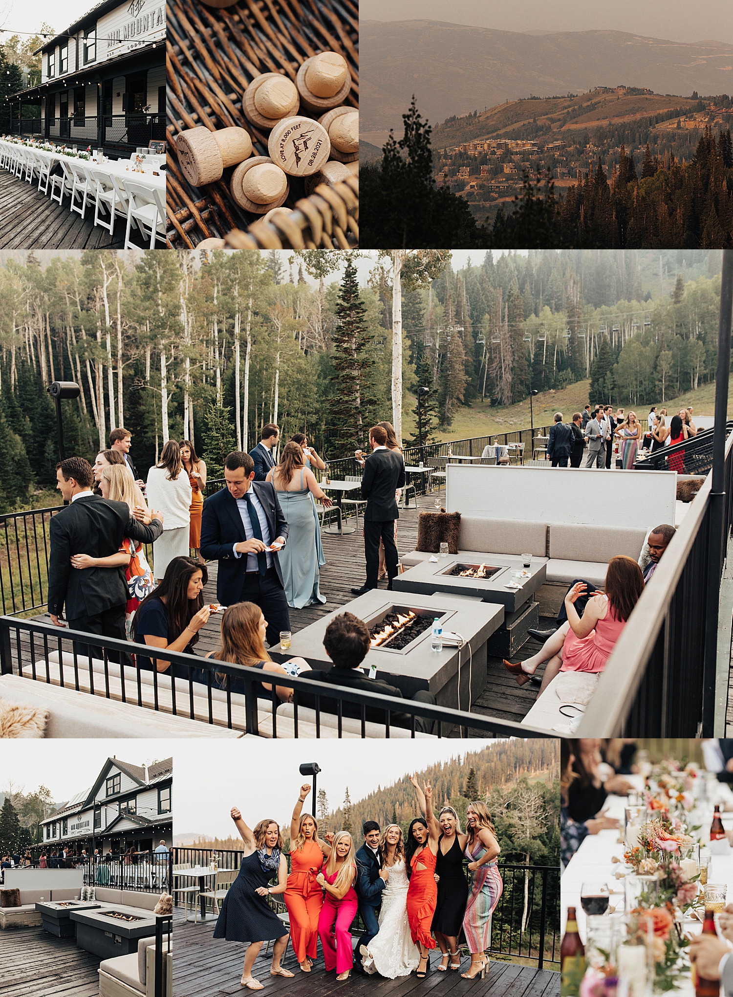 guests mingle for cocktail hour on deck by Destination wedding photographer